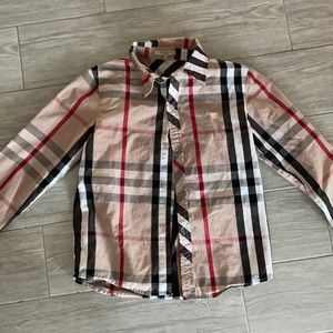 Boys Burberry button down shirt